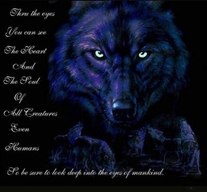 In the eyes of the Wolf.