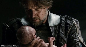 The future: Russell stars as Superman's father Jor-El in the new Man ...