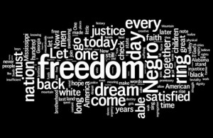 Martin Luther King Jr I Have a Dream Wordle analysis