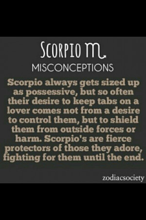 Scorpio loves to shield and protect.