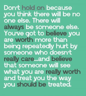 You are worth more...