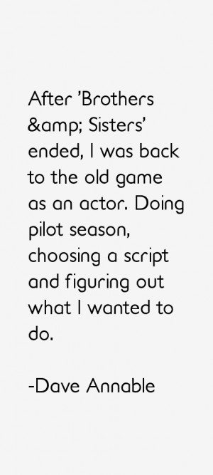 After 39 Brothers amp Sisters 39 ended I was back to the old game as ...