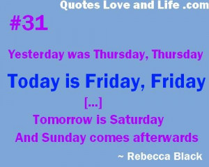 Lets count down of week days quotes about friday quotes