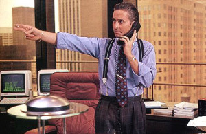Corporate comeback... Michael Douglas as Gordon Gekko in Wall Street.