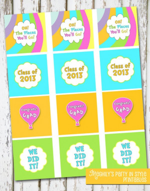 Oh The Places Youll Go Graduation Cupcake Toppers: Graduation Quotes ...