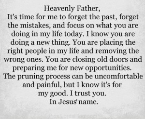 ... time for forgetting your past and mistake and to trust jesus more than