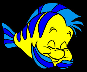 ... Sidekick - Flounder from The Little Mermaid. He is sooooo cuutee