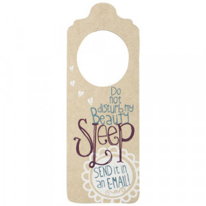 beauty sleep door hanger item gz235 this stylish doorknob hanger is ...
