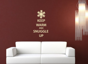 Keep warm and snuggle up snowflake festive print