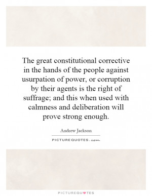 The great constitutional corrective in the hands of the people against ...