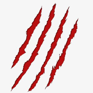Claw Marks made with Clip Art