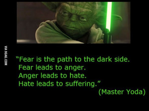 yoda quotes pictures | 9GAG - Master Yoda about fear