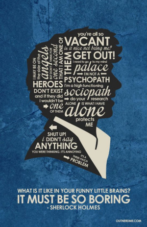 BBC Sherlock Inspired Quote Poster 3 Set by OutNerdMe on Etsy
