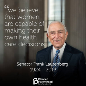 We’re deeply saddened by the loss of Senator Frank Lautenberg—one ...