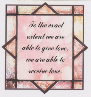 Giving and Receiving Love