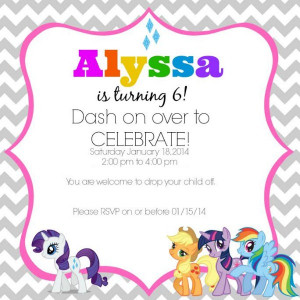 My Little Pony Birthday Invitations