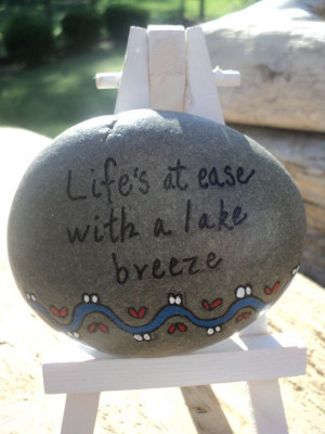 Lifes at ease with a lake breezeinspirational by TheSeashoreStore, $8 ...