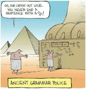 Ancient Grammar Police comic.