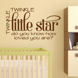 Twinkle Little Star' Wall Art Quote - Brown