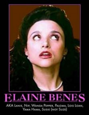 Seinfeld Elaine Benes nicknames motivational parody poster art print