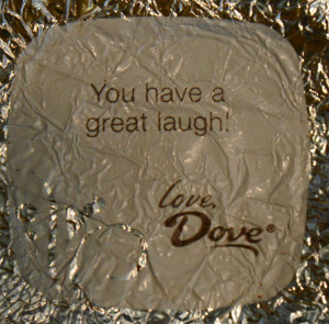 Dove chocolate wrapper 