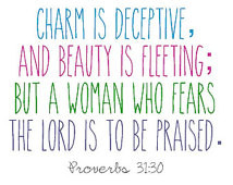 print. Charm beauty woman who fears the Lord Christian Bible ...