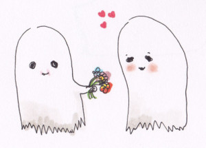 love drawing art cute romance ghost ghosties