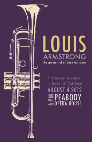 Louis Armstrong Concert Poster