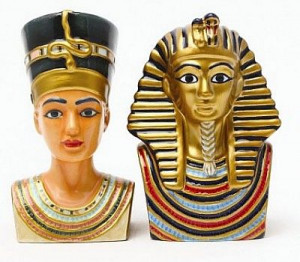 King Tut And Queen Nefertiti Salt And Pepper Shakers