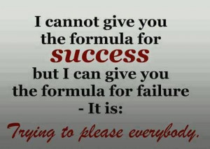 formula for success..?