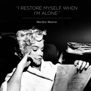 ... Quotes, Quotes Solitude, Quotes Alone Time, Marilyn Quotes, Introverts