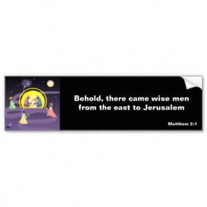 Nativity, Bible Scripture Verse Bumper Sticker