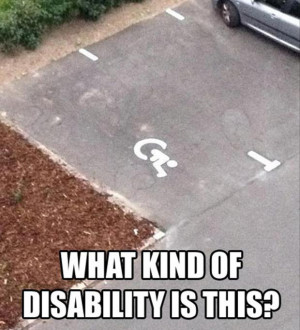 handicap parking, funny