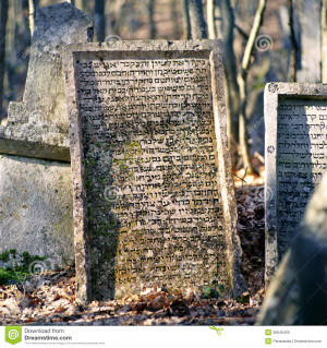 tombstones with inscriptions in Hebrew. Among them are often famous ...
