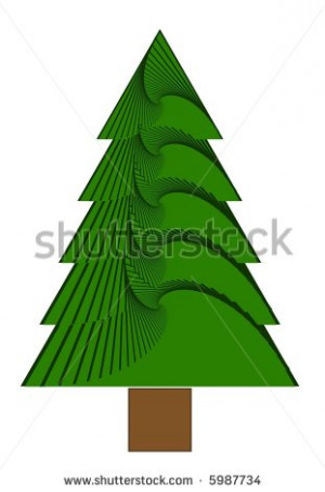 Plain Green Christmas Tree On