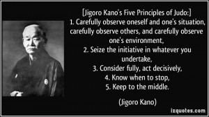 Jigoro Kano's Five Principles of Judo: 1. Carefully observe ...