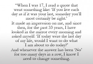 From Jobs' 2005 Stanford commencement address.
