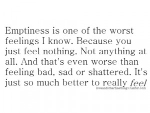 emptiness the the emptiness life is a depression sad quotes hell im ...