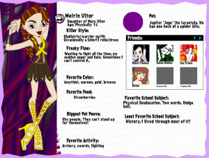 Monster High Character Sheet Padmesapphira Deviantart