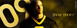 Drew Brees Portrait Edit New Orleans Saints Cover Facebook Cover