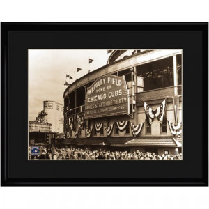 Chicago Cubs MLB Vintage Wrigley Field Stadium Lithograph