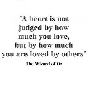 Heart is not Judged by... Wizard of Oz Quote Vinyl Wall Decal