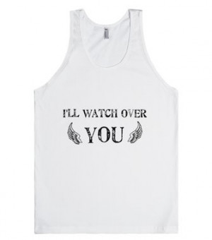 Castiel Supernatural Quote Tank Top I'll Watch Over You