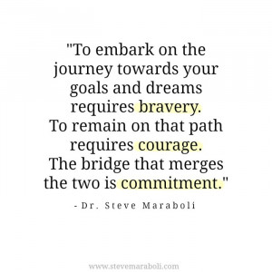 ... path requires courage. The bridge that merges the two is commitment