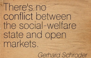 ... No Conflict Between The Social-Welfare State And Open Markets