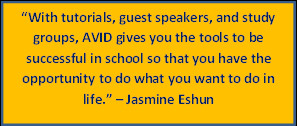 For more information on AVID visit www.avid.org