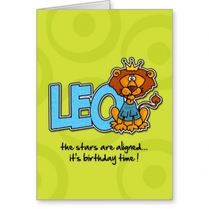 Leo Zodiac Sign Birthday Card