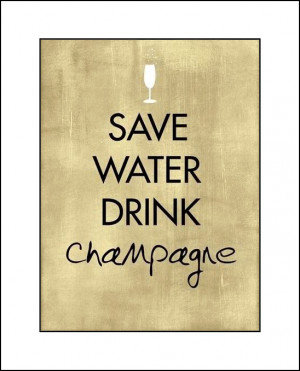 ETC INSPIRATION BLOG FUNNY FOOD DRINK QUOTE SAVE WATER DRINK CHAMPAGNE ...