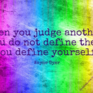 Judge yourself before you judge others!