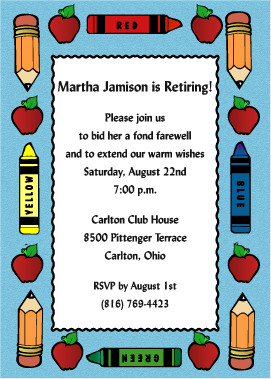 teacher retirement party printable invitations tustin old town